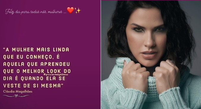 Andressa Suita publicou frase para celebrar o Dia Internacional da Mulher