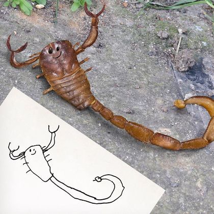 Esse escorpião não parece tão ameaçador, certo? É mais uma das criações do pequeno AI, filho de Tom