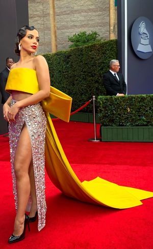 Anitta rouba a cena no tapete vermelho do Grammy Latino