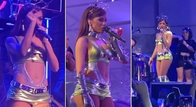 Em show, Anitta não poupou os fãs de broncas