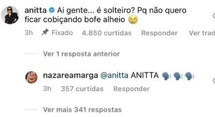 Comentário de Anitta repercutiu na web