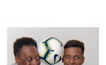 Ex-jogador do Santos, Rodrygo publicou uma foto com Pelé: 'Vida longa ao REI'