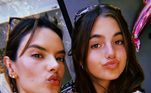 'Mamãe urso', escreveu Anja, em inglês, ao compartilhar a foto acima — em que as duas aparecem com a mesma pose e tatuagens semelhantes —, também em julho