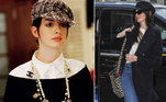 Um das peças que marcaram o visual de Andy em O Diabo Veste Prada voltou a aparecer nos looks atuais de Anne: as boinas. A foto da esquerda é do filme, de 2006; já a da direita foi tirada em janeiro de 2023, durante a Semana de Moda de Paris