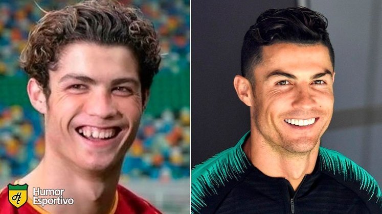 Antes e depois: as mudanças de Cristiano Ronaldo.