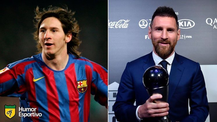 Antes e depois: as mudanças de Messi.