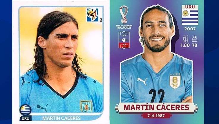 Antes e depois: Martín Cáceres em 2010 / Martín Cáceres em 2022.