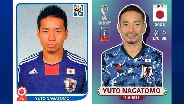 Antes e depois: Yuto Nagatomo em 2010 / Yuto Nagatomo em 2022.