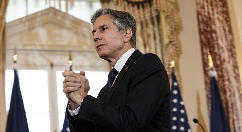 Blinken, secretário de Estado dos EUA, lançou relatório sobre tráfico de pessoas nesta quinta