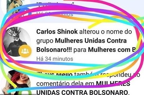 Usuário troca nome de grupo contrário a Bolsonaro