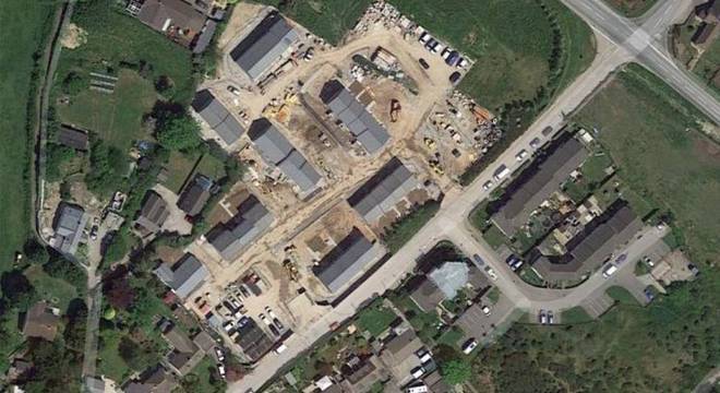 A mina de onde veio a descoberta foi coberta por construções