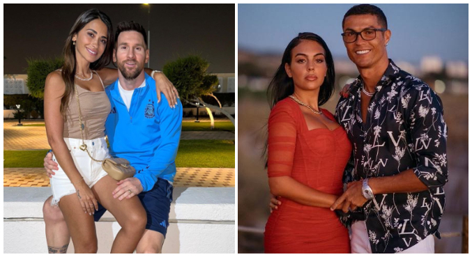 Mulheres de Messi e de Cristiano Ronaldo se seguem nas redes sociais