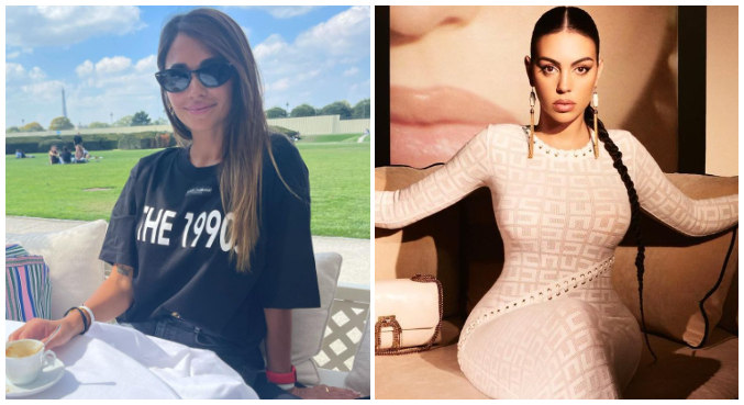 Antonela prefere roupas confortáveis; Georgina aposta em looks grifados e ousados