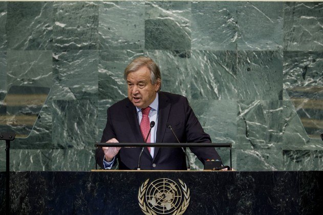 O secretário-geral da ONU, António Guterres denunciou que os bombardeios russos