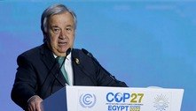 Secretário-geral da ONU pede criação de 'pacto histórico' entre países em discurso na COP27