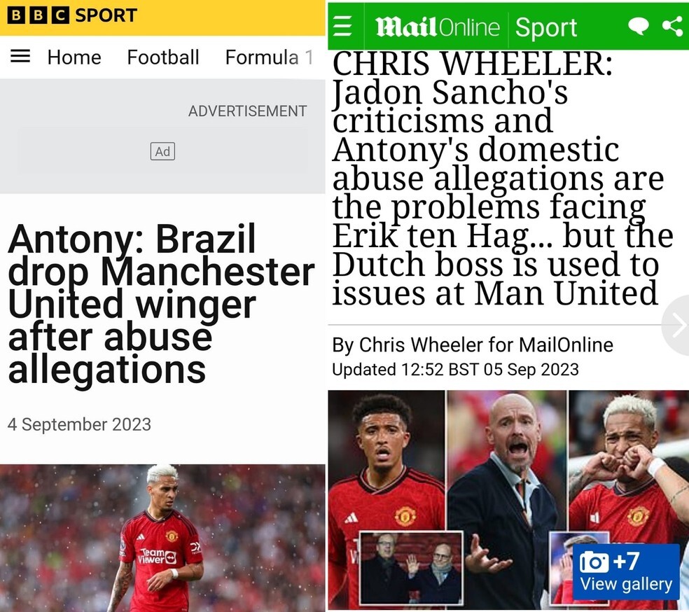 A imprensa inglesa pressiona o Manchester United à uma profunda investigação das acusações de agressão