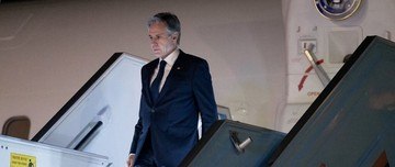 Chefe da diplomacia dos EUA chega a Israel para negociar prorrogação da trégua (SAUL LOEB / POOL / AFP - 29.11.2023)