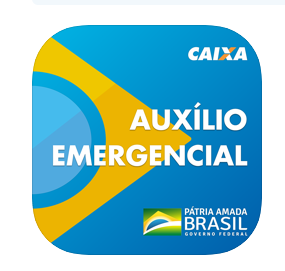 Reprodução do logotipo original do aplicativo Auxílio Emergencial da Caixa