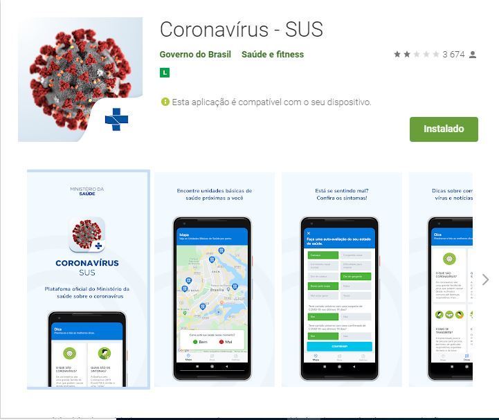 Resultado de imagem para App coronavírus