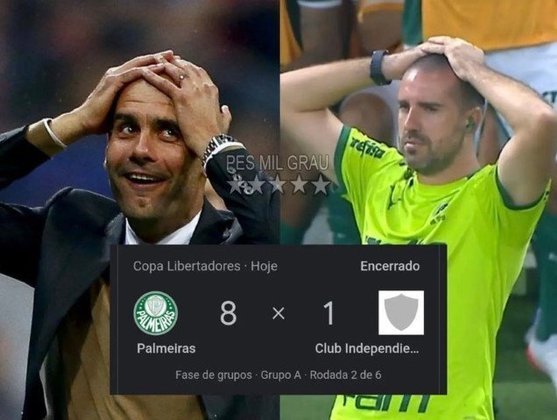 Após goleada por 8 a 1 pela Libertadores, torcedores do Palmeiras enalteceram Rafael Navarro e Raphael Veiga nos memes.