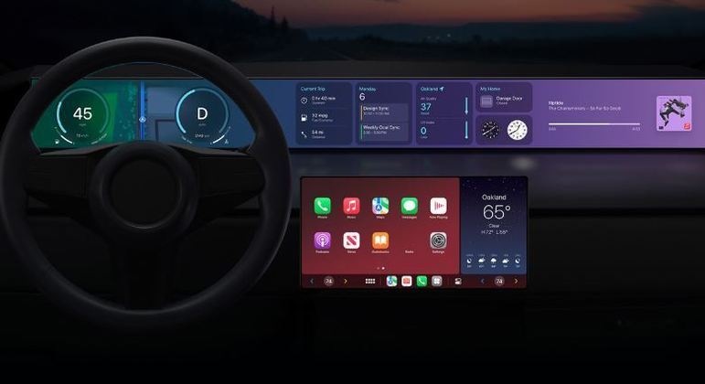 Apple deseja integrar o Carplay ao painel, deixando de ser presente apenas nas centrais multimídia