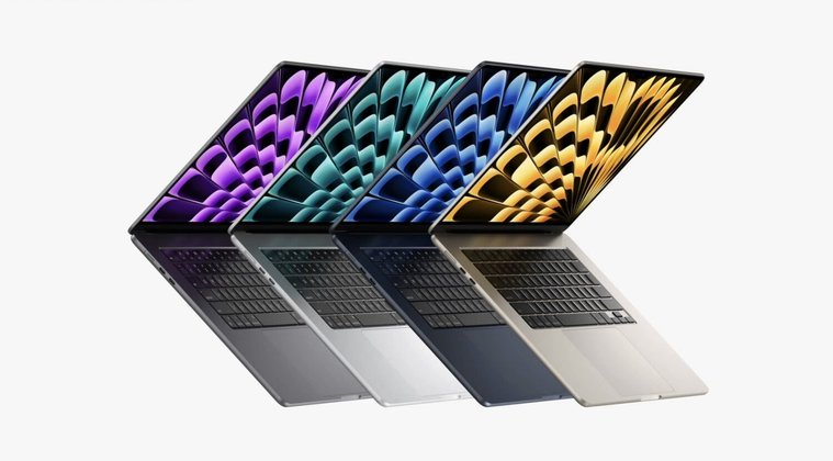O MacBook Air ganhou um modelo de 15 polegadas. O novo dispositivo tem 11,5 mm (o mais fino notebook de 15', segundo a Apple), terá cerca de 1,5 kg e contará com os novos chips M2, elogiados pela performance