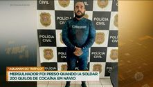 Mergulhador espanhol é preso ao tentar fixar drogas em navio em SP