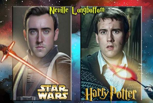 Aqui a comparação do Neville de Star Wars com o aluno que - nos filmes de Harry Potter - começou os estudos de forma atrapalhada, mas acabou se tornando peça-chave no desfecho. 