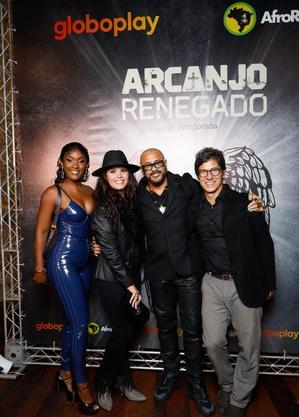Érika Januza, Mona Vilardo, o showrunner José Júnior e Leonardo Brício