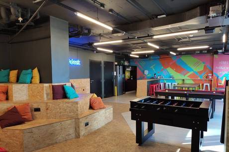 Área de convívio na empresa Topdesk, em São Paulo