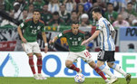 Argentina estava tensa também dentro de campo, sem dar trabalho ao goleiro mexicano Ochoa