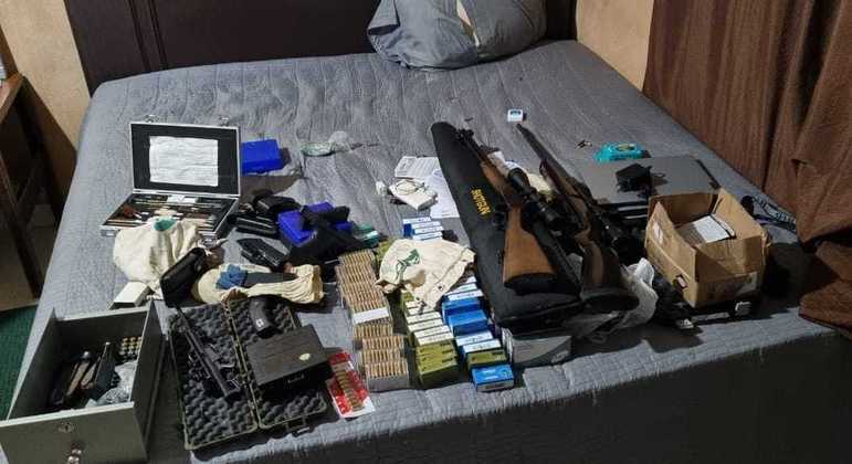 Armas e munição apreendidas com grupo criminoso Comboio do Cão