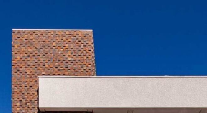 arquitetura moderna para fachada com pedra ferro 