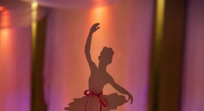 arranjo de mesa com mosquitinhos para festa bailarina 