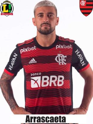 Arrascaeta - 6,0 - Deu qualidade ao meio do Flamengo e, no pouco tempo em campo, conseguiu ajudar a criar oportunidades de gols.