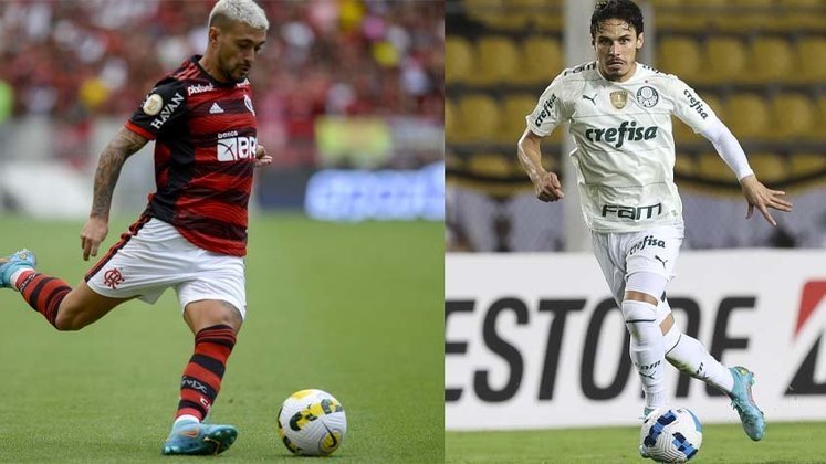 Arrascaeta (Flamengo) x Raphael Veiga (Palmeiras)