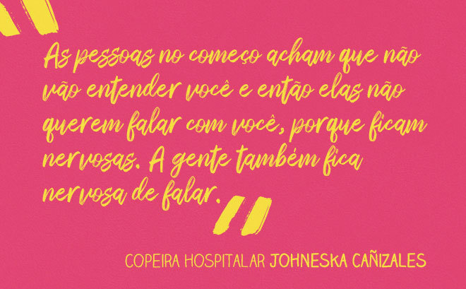 Johneska Cañizales, copeira hospitalar (Arte/R7)