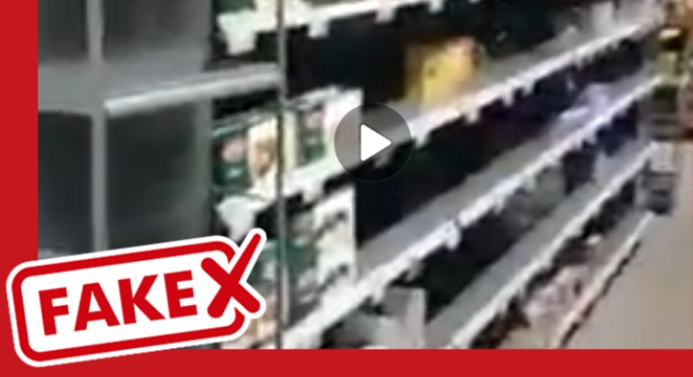 Vídeo do Facebook mostra prateleiras de supermercado de Bruxelas, vazias