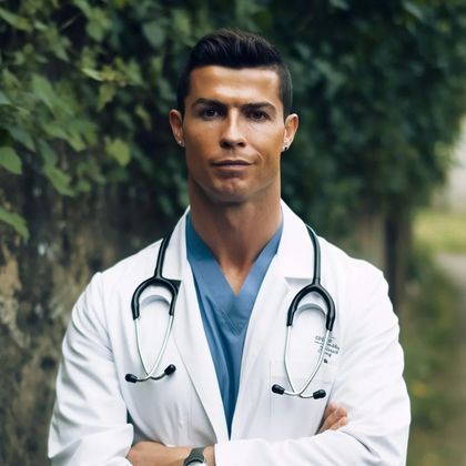 Artes criadas com inteligência artificial: Cristiano Ronaldo também aparece como médico