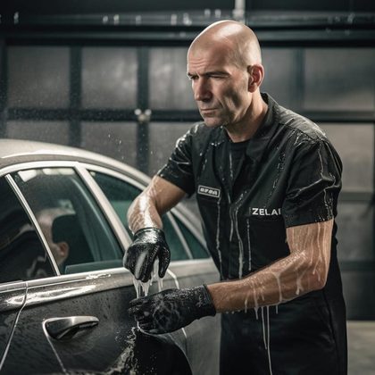 Artes criadas com inteligência artificial: Zinedine Zidane virou lavador de carros