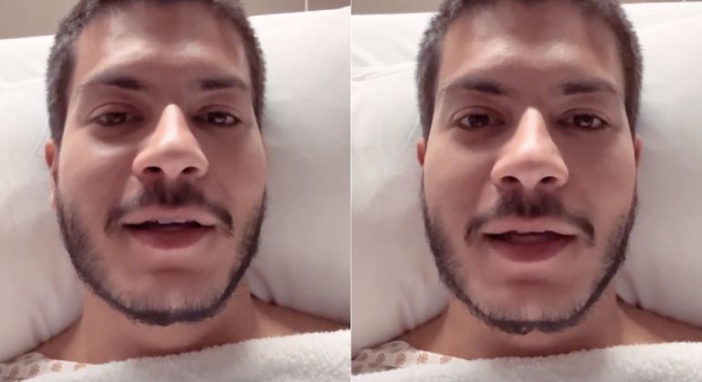 Arthur Aguiar após ser operado