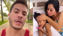 Arthur Aguiar rebate críticas por não acompanhar filha ao hospital: 'Para ficar com ela, preciso saber' 