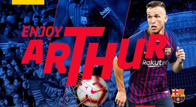 Arthur foi anunciado oficialmente pelo Barcelona