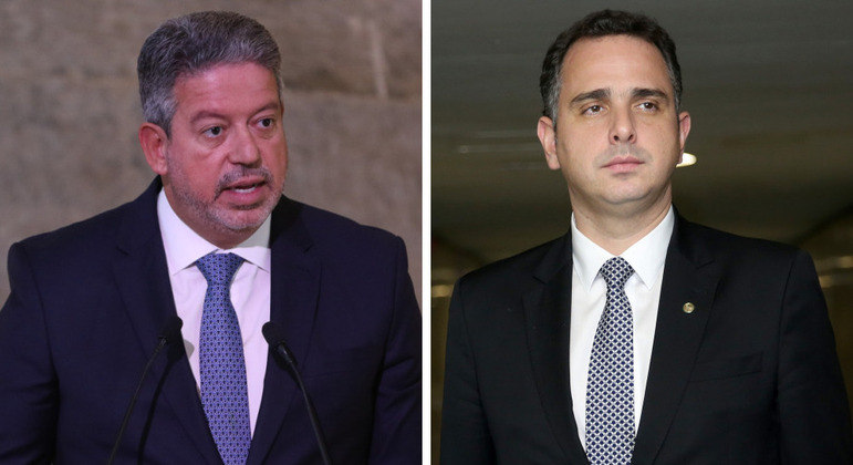 Arthur Lira e Rodrigo Pacheco, presidentes da Câmara e do Senado, respectivamente