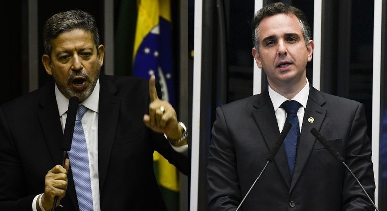 Arthur Lira, presidente da Câmara dos Deputados, e Rodrigo Pacheco, presidente do Senado