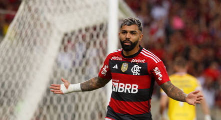 Gabigol em partida pelo Flamengo
