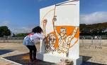 Artistas de todo o país foram convidados para representar os 200 anos da Independência do Brasil, através de grafites feitos na Praça dos Três Poderes