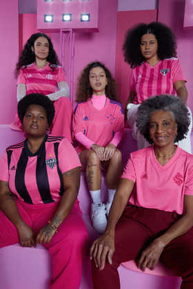 As camisas lançadas pela Adidas para Atlético Mineiro, Cruzeiro, Flamengo, Internacional e São Paulo.
