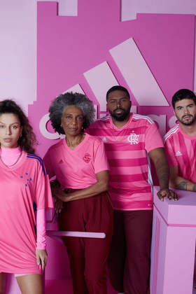 As camisas lançadas pela Adidas para Cruzeiro, Flamengo, Internacional e São Paulo.