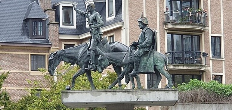 As figuras de Dom Quixote, Sancho Pança e do cavalo de Dom Quixote - Rocinante - rapidamente conquistaram a imaginação popular.